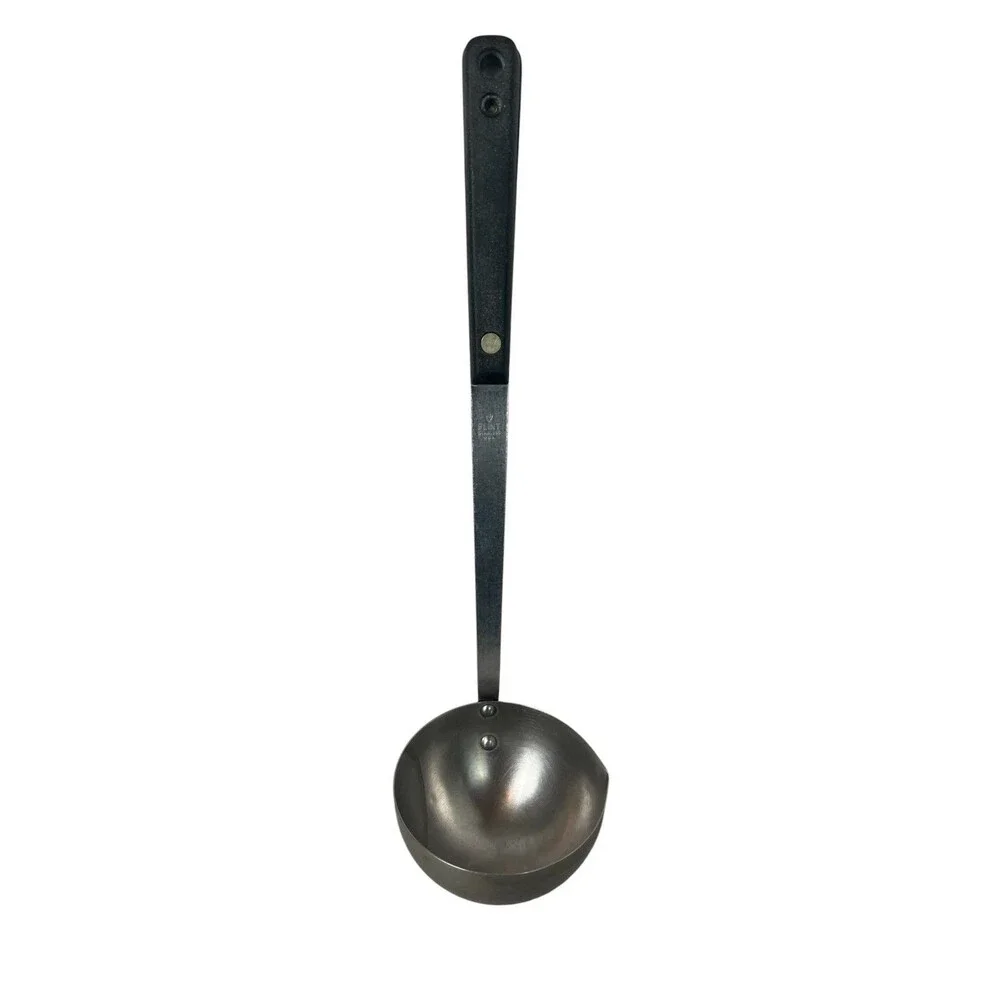 Vintage Flint USA Stainless Wood Handle Serving Ladle With Spout